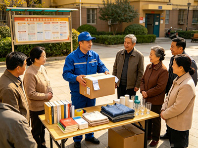 济南蚂蚁搬家参与社区便民活动，普及搬家前物品整理常识